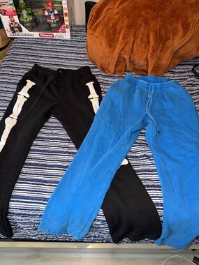 Men’s Blue Fleece Jogger Pants